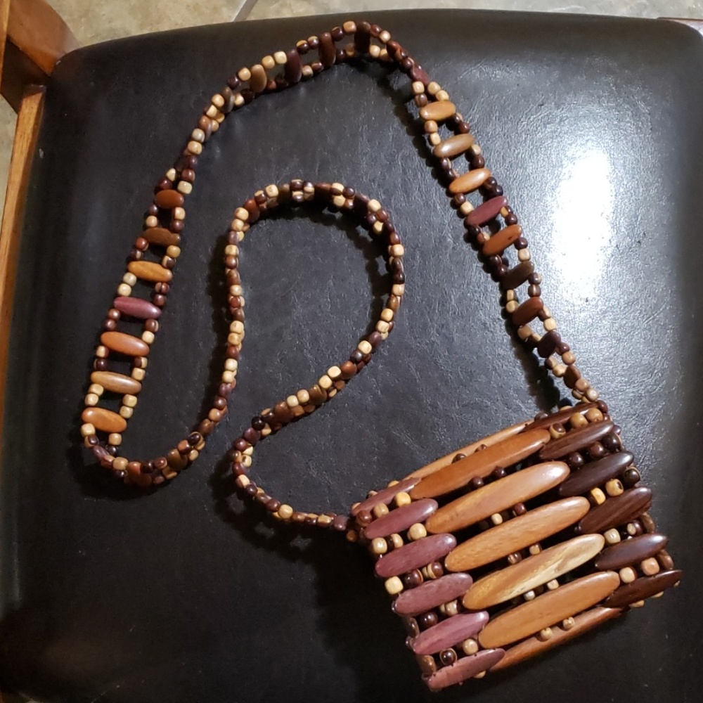 Cross-body wood bag purse - Picture 2 of 8